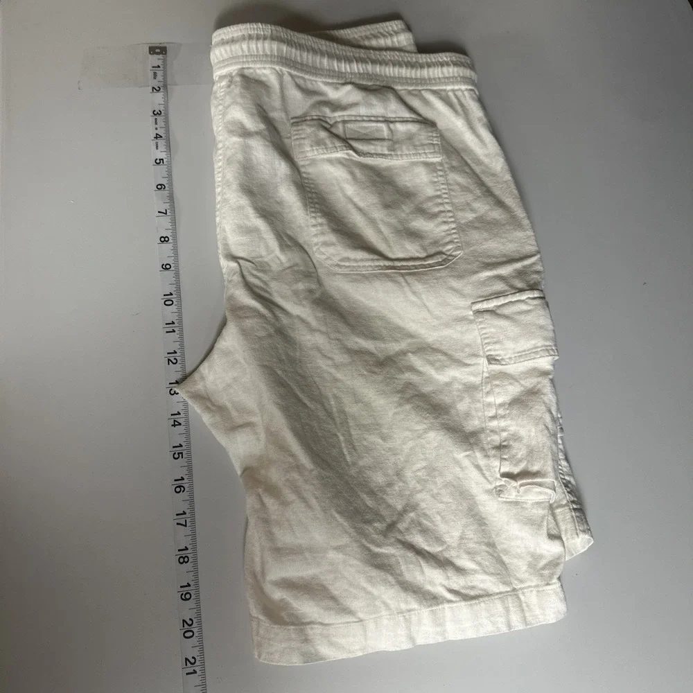 Cubavera Coastal Grandpa Resort Linen Blend Cargo Shorts Beach Men's Size Large